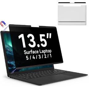 Nano 15 Inch Privacy Screen for Microsoft Surface Laptop 6/5/4/3/2/1, Removable Film Anti-Spy Filter Black Security Protector, Anti Glare Blue Light Shield Matte Screen Guard