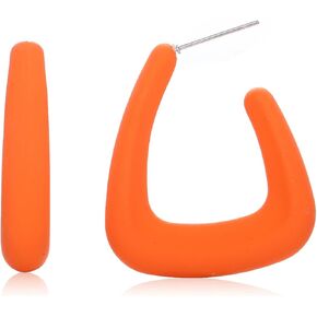Acrylic Huggie Statement Earrings, Colorful Dome Huggie Hoop Earrings for Women