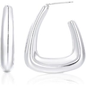 Acrylic Huggie Statement Earrings, Colorful Dome Huggie Hoop Earrings for Women in Kuwait