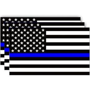 Reflective American Flag Stickers - 3-Pack,Black, 5x3 Inches - Durable & Waterproof Decals for Vehicles ，Car Bumper/Truck/Motorcycle/Helmet/Laptop/Window/Water Bottle/Mail Box