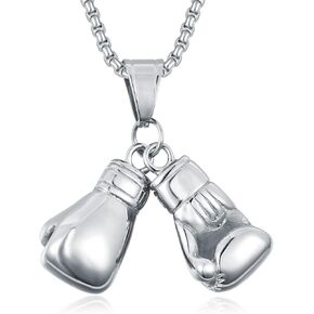 قفاز الملاكمة للرجال قلادة من الفولاذ المقاوم للصدأ قفاز الملاكمة قلادة الملاكمة الهيب هوب مجوهرات بسيطة هدايا عيد ميلاد التخرج للأب والأصدقاء in Kuwait