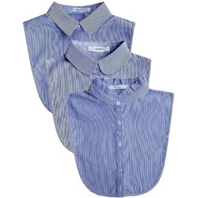 3 Packs Chiffon Fake Collar Detachable Dickey Collar Blouse Half Shirts Classic Faux False Collar for Women