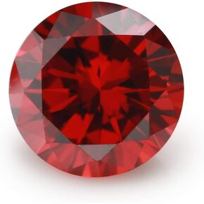 WUZHOUGEMS 1-12mm AAAAA Round Garnet Color Cubic Zirconia Stone Loose CZ Stones For Jewelry Making