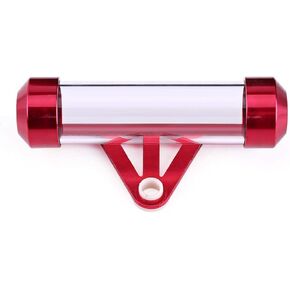 Motorcycle Document Holder Tube, Universal Motorcycle Motorbike Secure Tax Disc Tube Cylindrical Holder Frame Aluminium Alloy Trailer Registration Holder Waterproof(Red)