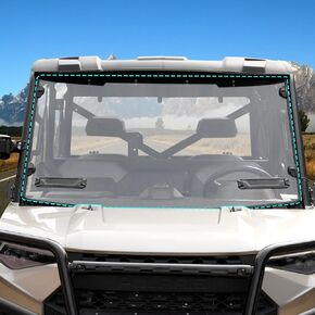 AUPOWER Vented Windshield for Polaris Ranger 1000 XP/ 900 XP/XP 1000/ XP 1000 Crew Accessories 2017-2024, Front Full Windshield for Polaris Ranger Hard Coated Heavy Duty Front Window