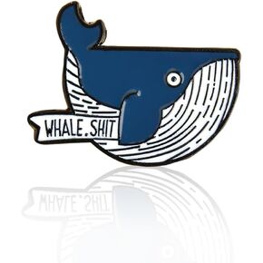 Whale Enamel Pin for Backpack Hat Decorations for Bag Clothes Accessories for Women Men Funny Gifts for Friends Coworkers Novelty Birthday Gifts for Son Daughter Metal Brooch Pins Cute Whale Décor