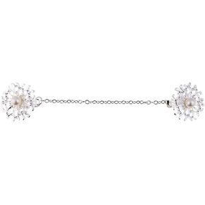 Generic Vintage Pearls Sweater Clip, 1PC Retro Cinch Dress Clip for Women's Clothing Securing, Silver