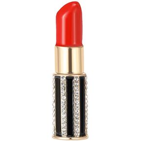 Lipstick Rhinestone Brooch Pin for Women Trendy Enamel Lapel Pin Creative Sexy Crystal Shining Sweater Shawl Scarf Wedding Party Brooches Corsage for Suit Jewelry Accessories Valentines Gifts for