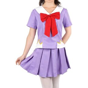Girl Women Cosplay Costume Uniform for School Party Tops and Skirts Sets of Girls Cute Outfit Purple S-L