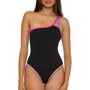 Lucky Women's Avila Asymmetrical One Piece Swimsuit, Adjustable, Tie Back, Bathing Suits