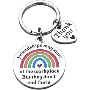 Work Bestie Gifts Christmas Gifts for Coworker Women Friends Thank You Keychain for Coworkers Friendship Gift for Women Farewell Goodbye Appreciation Gift for Boss Birthday Christmas Valentines Day