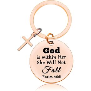 Christian Keychain for Women Girls Daughter Bible Verse Keychain Inspirational Religious Faith Gifts Keychain For Family Friend First Communion Gift Baptism Gifts Birthday Christmas Thanksgiving Gift