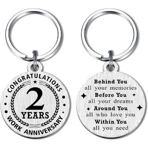 سلسلة مفاتيح Emideary Happy Work Anniversary - 1 2 3 4 5 10 20 عامًا هدايا تقدير الذكرى السنوية للعمل لزملاء العمل في الكليات