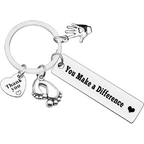 Xiahuyu Midwife Thank You Gifts Midwife Keychain Doula Nurse Appreciation Gifts OBGYN Doctor OB Nurse Gift