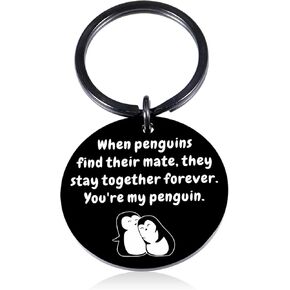 ZZP Womens Valentines Day Gifts for Wife, You're My Penguin Keychain, Anniversary Gifs for Women Men, Christmas Gifts for Husband Boyfriend Girlfriend, Penguin Lovers, Cute Matching Stuff for Couples