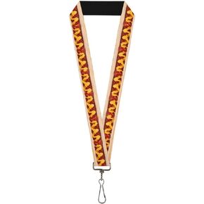 Buckle-Down Lanyard-1.0"-Hot Dog W/Mustard & Ketchup Vivid