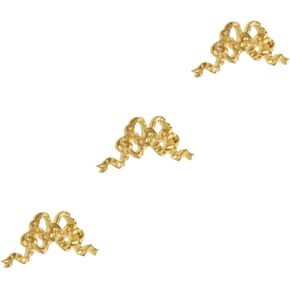 Zerodeko 2pcs Bow Decoration Wall Hanging Bow Bow-knot Wall Decor Golden Bow-knot Wall Craft Carved Wood Onlays Ornate Metal Picture Frames Wall Decorations Art Craft Wooden Resin Furniture