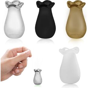 4Pcs Cat Whisker Holder Cat Vase for Whiskers Cat Whisker Vase Decor, Tiny Vase Hair Keepsake Micro Landscape Ornament, Small Vase Decorations Cat Memorial Gifts for Dog or Cat Supplies