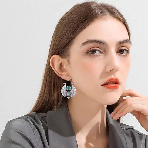 Moth Butterfly Hoop Earrings Moth Earrings Gothic Witch Earrings Christmas Jewelry Gift For Women in Saudi Arabia