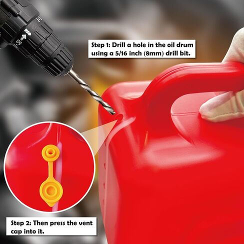 6PCS Gas Can Vent Cap, Gas Can Vent Plug plastic Gas Can Vent Caps for Most of Cans Old Style Water Gas Jug, Gas Can Gallon Vents, Fuel Can Vent Cap(Yellow) in Saudi Arabia
