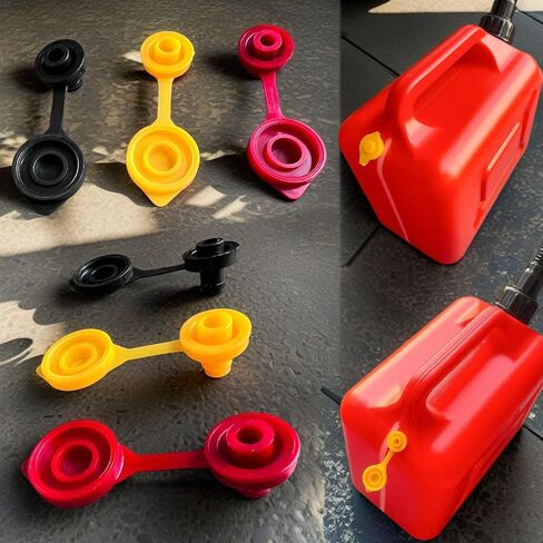6PCS Gas Can Vent Cap, Gas Can Vent Plug plastic Gas Can Vent Caps for Most of Cans Old Style Water Gas Jug, Gas Can Gallon Vents, Fuel Can Vent Cap(Yellow) in Saudi Arabia