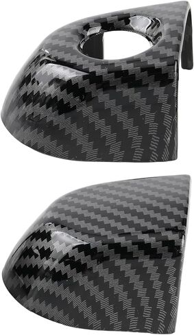 غطاء مقبض الباب الخارجي من ألياف الكربون ABS متوافق مع BM E87 90 91 92 93 متوافق مع F30 X1 X2 X3 X4 X5 X6 حزمة من 4 قطع أمامية وخلفية يسار ويمين in Kuwait