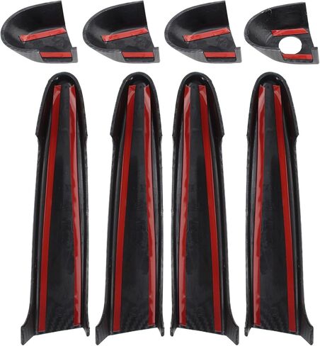 غطاء مقبض الباب الخارجي من ألياف الكربون ABS متوافق مع BM E87 90 91 92 93 متوافق مع F30 X1 X2 X3 X4 X5 X6 حزمة من 4 قطع أمامية وخلفية يسار ويمين in Kuwait