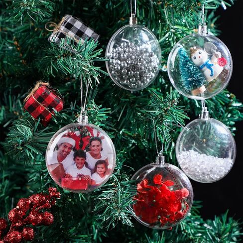 12 جهاز كمبيوتر شخصى 3.15 بوصة عيد الميلاد الحلي واضحة للحرف اليدوية عيد الميلاد واضحة زخرفة أقراص كرات بلاستيكية الحلي كرات عيد الميلاد المسطحة الحلي البيضاوية DIY شفافة لحفل زفاف عيد ميلاد in Kuwait