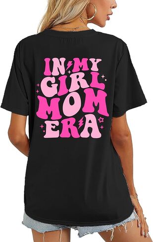 hohololo in My Mom Era Shirt Women Mama T-Shirt Letter Printed Mother's Day Tshirt Gift Mom Life Tee Casual Tops in Kuwait
