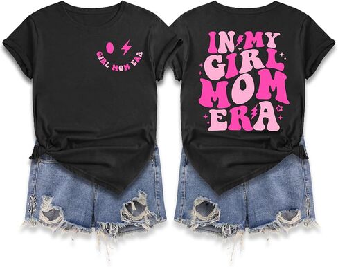 hohololo in My Mom Era Shirt Women Mama T-Shirt Letter Printed Mother's Day Tshirt Gift Mom Life Tee Casual Tops in Kuwait