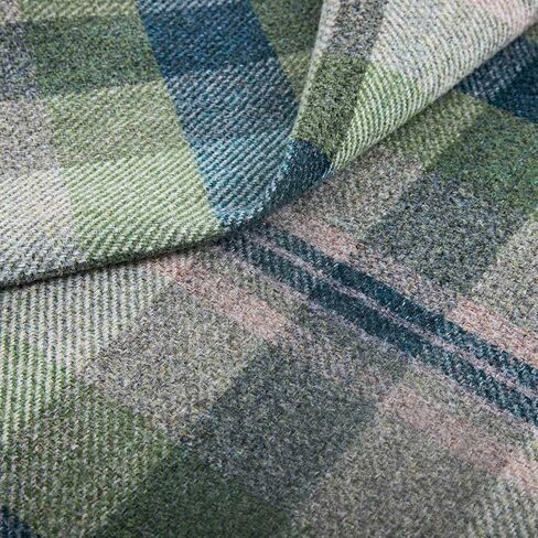 always4u Woolen Look Check Curtains 100% Blackout Highland Tartan Curtain for Living Room Bedroom Grommet Lined Window Drapes 2 Panels Green 45 * 63 Inches in Saudi Arabia