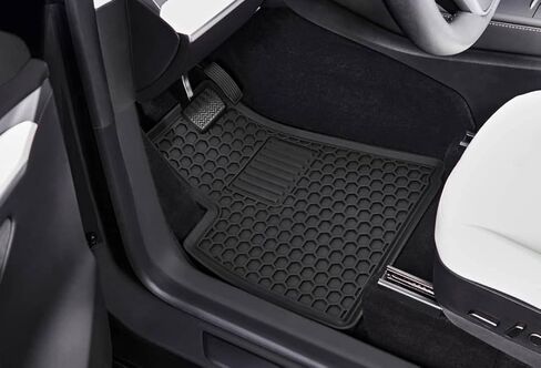 مناسب خصيصًا لـ 2013-2018 Acura RDX Premium سجادات وبطانات أرضية مطاطية مناسبة لجميع الأحوال الجوية من الأمام والصف الثاني مجموعة شديدة التحمل (أسود) in Kuwait