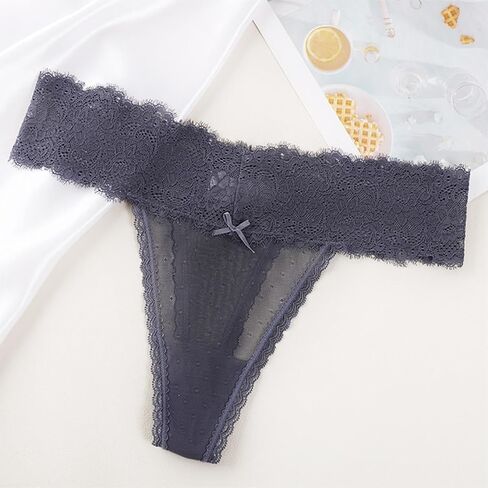 Women Lace Underwear Thongs,3-Pack Soft Breathable Ladies Thong Panties, Comfortable Sexy Undies for Women in Saudi Arabia