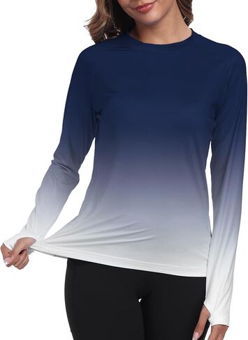 Womens Rash Guard Long Sleeve UPF 50+ Swim Shirts Moisture Wicking UV Protection SPF Sun Shirts Fishing QYY24025 in Saudi Arabia