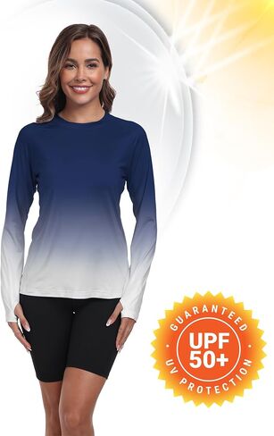 Womens Rash Guard Long Sleeve UPF 50+ Swim Shirts Moisture Wicking UV Protection SPF Sun Shirts Fishing QYY24025 in Saudi Arabia