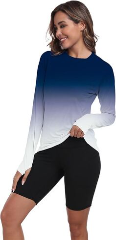 Womens Rash Guard Long Sleeve UPF 50+ Swim Shirts Moisture Wicking UV Protection SPF Sun Shirts Fishing QYY24025 in Saudi Arabia