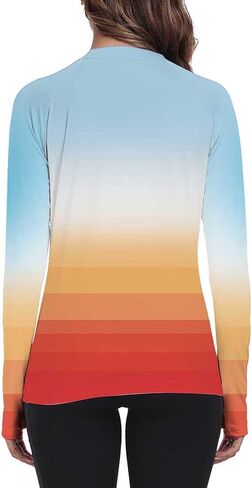 Womens Rash Guard Long Sleeve UPF 50+ Swim Shirts Moisture Wicking UV Protection SPF Sun Shirts Fishing QYY24025 in Kuwait