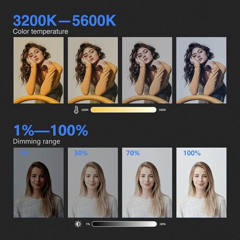 لوحة إضاءة فيديو LED RGB مقاس 18.3 بوصة من NEEWER مع التحكم في التطبيق، لون كامل 360 درجة، حزمة واحدة 60 وات قابلة للتعتيم 2500K ~ 8500K RGB LED لوحة CRI/TLCI 97+ مع 17 تأثير مشاهد خاصة للعبة YouTube Zoom Photography in Kuwait