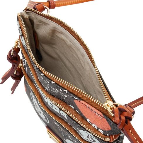 Dooney & Bourke Handbag, NFL Raiders North South Triple Zip Crossbody in Saudi Arabia