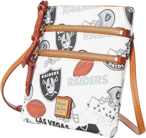 حقيبة يد Dooney & Bourke، NFL Raiders North South Triple Zip Crossbody in Kuwait