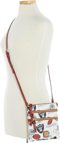 حقيبة يد Dooney & Bourke، NFL Raiders North South Triple Zip Crossbody in Kuwait