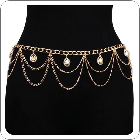 Gold Chain Belt for Dress Women Pirate Waist Chain Coin Pearl Sunflower Waist Chain Beach Belly Body Chains Gold Pirate Accessories Fashion Waist Jewelry in Saudi Arabia
