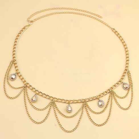 Gold Chain Belt for Dress Women Pirate Waist Chain Coin Pearl Sunflower Waist Chain Beach Belly Body Chains Gold Pirate Accessories Fashion Waist Jewelry in Saudi Arabia