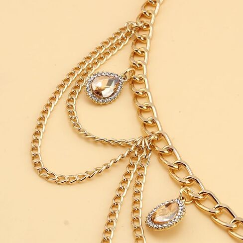 Gold Chain Belt for Dress Women Pirate Waist Chain Coin Pearl Sunflower Waist Chain Beach Belly Body Chains Gold Pirate Accessories Fashion Waist Jewelry in Saudi Arabia