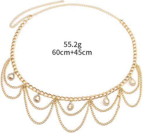 Gold Chain Belt for Dress Women Pirate Waist Chain Coin Pearl Sunflower Waist Chain Beach Belly Body Chains Gold Pirate Accessories Fashion Waist Jewelry in Saudi Arabia