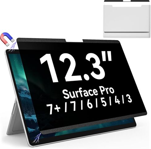 شاشة خصوصية نانو 15 بوصة لجهاز Microsoft Surface Laptop 6/5/4/3/2/1، طبقة قابلة للإزالة مضادة للتجسس، واقي أمان أسود، واقي شاشة غير لامع مضاد للوهج باللون الأزرق in Kuwait