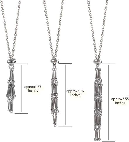 FANASY Crystal Holder Necklace - Stainless Steel Cage for Stones, Crystal Pendant Necklace With Adjustable Length, Natural Gemstone Jewelry for Women Men in Kuwait