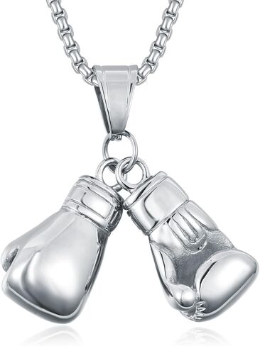 قفاز الملاكمة للرجال قلادة من الفولاذ المقاوم للصدأ قفاز الملاكمة قلادة الملاكمة الهيب هوب مجوهرات بسيطة هدايا عيد ميلاد التخرج للأب والأصدقاء in Kuwait