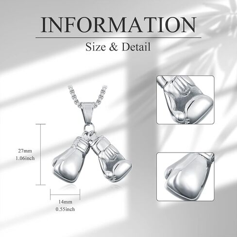 قفاز الملاكمة للرجال قلادة من الفولاذ المقاوم للصدأ قفاز الملاكمة قلادة الملاكمة الهيب هوب مجوهرات بسيطة هدايا عيد ميلاد التخرج للأب والأصدقاء in Kuwait