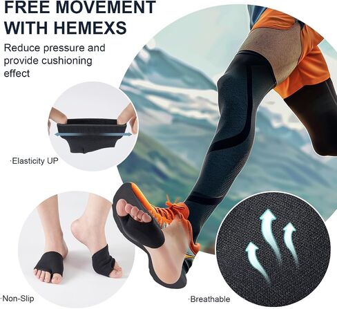 Metatarsal Pads for Men and Women - Gel Cushions for Ball of Foot Pain Relief, Sesamoiditis, Metatarsalgia, Morton's Neuroma - 2 Pairs Fabric Sleeves with Gel Inserts (Black, M) in Saudi Arabia